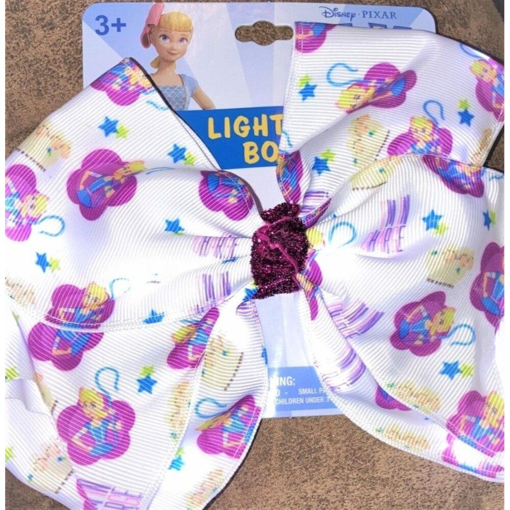 Disney Pixar Toy Story Bo Peep Light Up Jumbo Hair Bow White Purple Age 3+